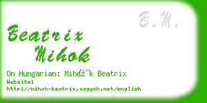 beatrix mihok business card