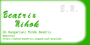 beatrix mihok business card